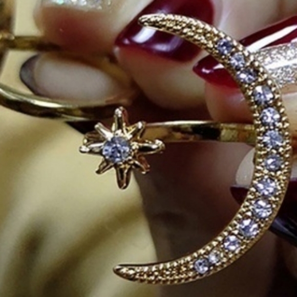 Star and Moon open ring - Picture 3 of 3